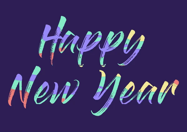Feliz Año Nuevo Tarjeta Felicitación Celebración Decorativa Para Año Nuevo — Vector de stock