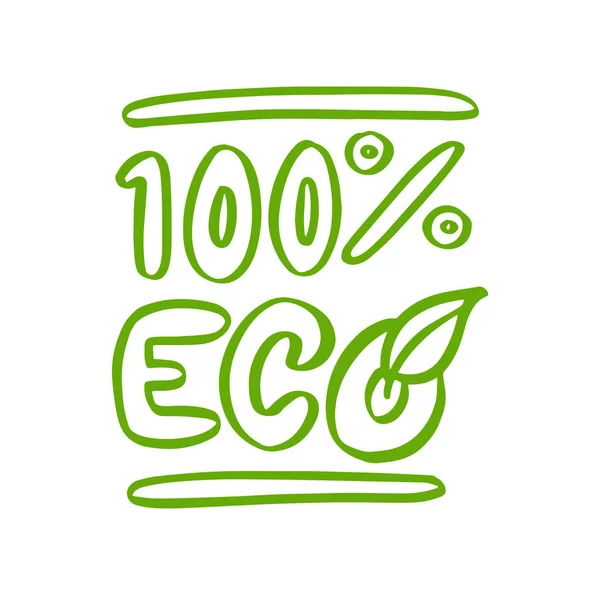 Vegan Orgânica Natural Bio Eco Ilustração Vetorial — Vetor de Stock