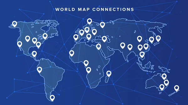 Mapa Del Mundo Vectores Blanco Aislado Sobre Fondo Gradiente Mapa — Vector de stock