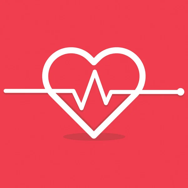 Símbolo Icono Estilo Mínimo Cardiovascular Línea Latidos Del Corazón — Vector de stock