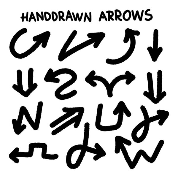 Набор векторных стрелок Grand Sketch ручной работы
 