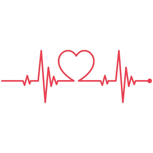Heartbeat Line Cardio Minimal Stil Simge Sembolü