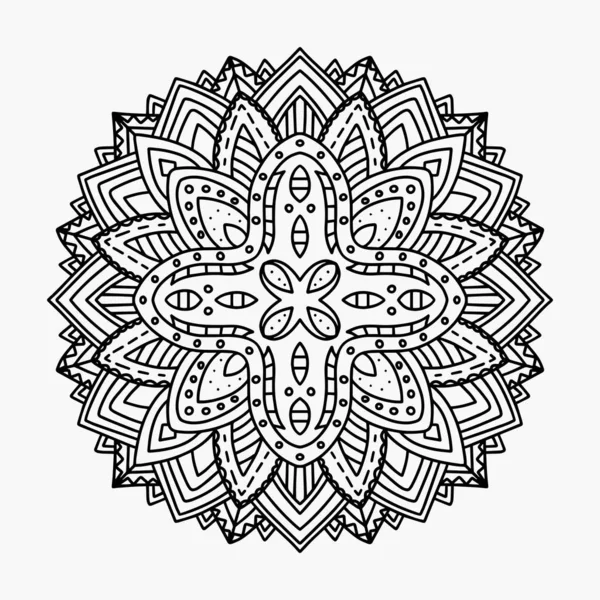 Mandala Blomma Vintage Dekorativa Element Orientaliska Mönster Vektorillustration Islam Arabiska — Stock vektor