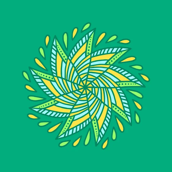 Мандала Цветами Винтажные Декоративные Элементы Восточный Узор Векторная Иллюстрация Islam — стоковый вектор