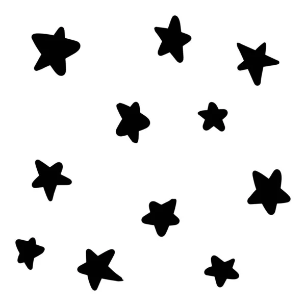 Ilustración Vectores Patrón Sin Costuras Stars — Vector de stock