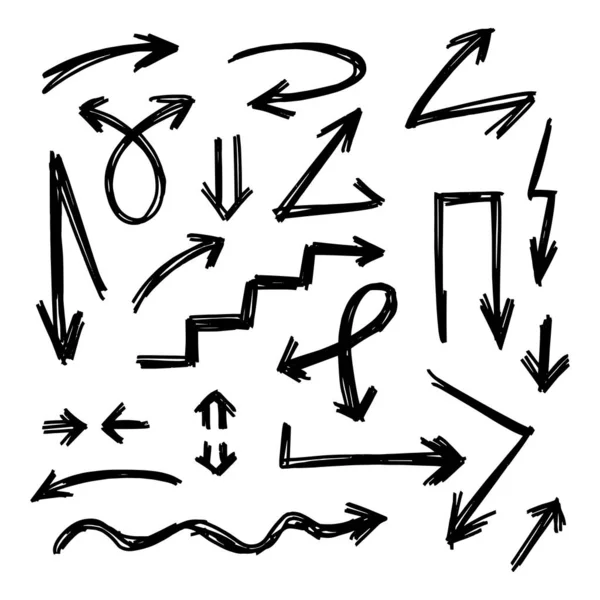 Illustration Vectorielle Différentes Flèches — Image vectorielle