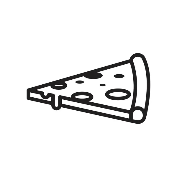 Vector Illustration Pizza Slice — Stock Vector