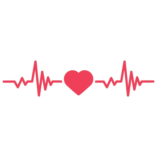 Línea Latidos Cardíacos Cardiopatía Cardio — Vector de stock
