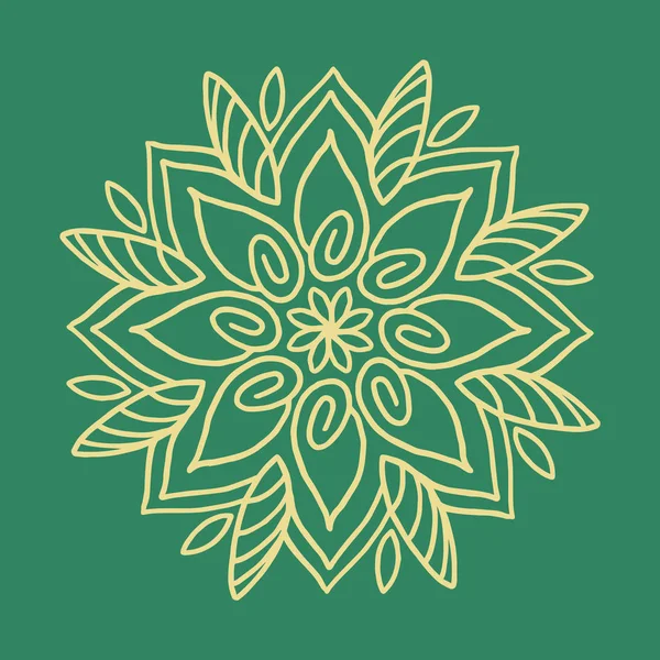 Flower Mandala Vintage Decorative Elements Oriental Pattern Vector Illustration Islam — Stock Vector