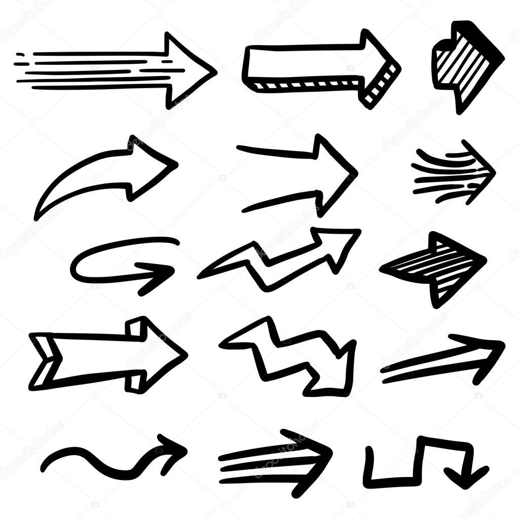 different arrows vector illustration 