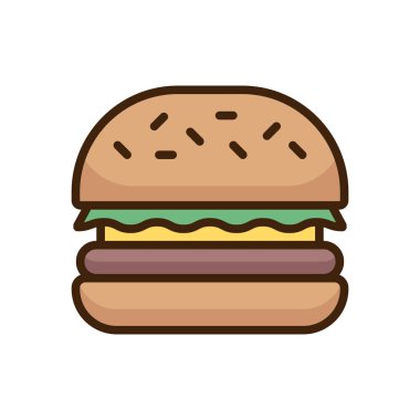 burger ile vektör arka plan