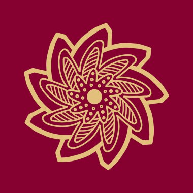 Çiçek Mandala. Vintage dekoratif öğeler. Oryantal desen vektör çizim. Islam, Arapça, Indian, Fas, İspanya, Türk, pakistan, Çin, mistik, Osmanlı motifleri