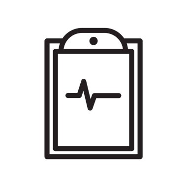 Tıbbi rapor basit çizgi simge minimal tarzı-vektör EPS