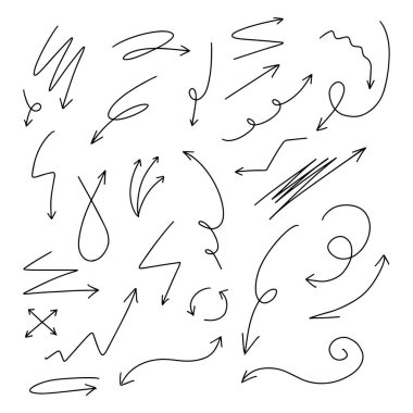 farklı oklar çizim vektör 