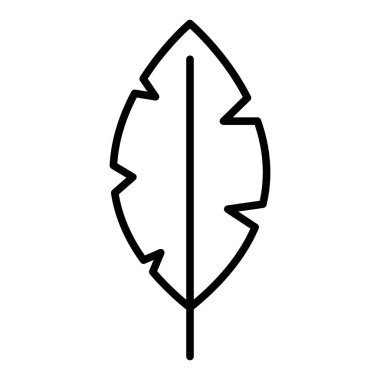 Yaprak Çizgi Simgesi. Vektör çizimi 
