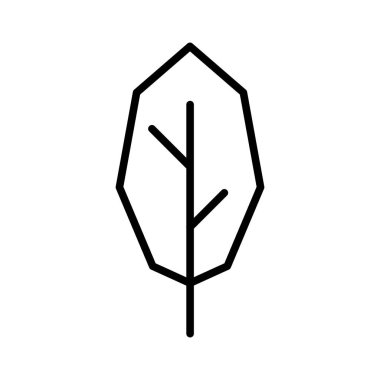 Yaprak Çizgi Simgesi. Vektör çizimi 