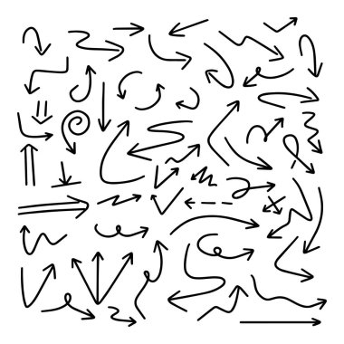 Grunge çizimi el yapımı suluboya karalama vektör kümesi 