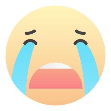 Sosyal ağ ve uygulamalar için Face Emotion Emoji Sign Face