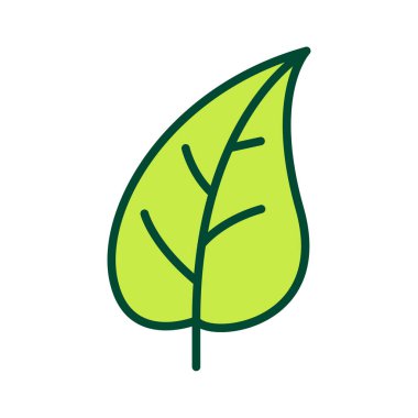 Yaprak Çizgi Simgesi. Vektör çizimi 