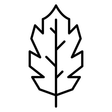 Yaprak Çizgi Simgesi. Vektör çizimi 