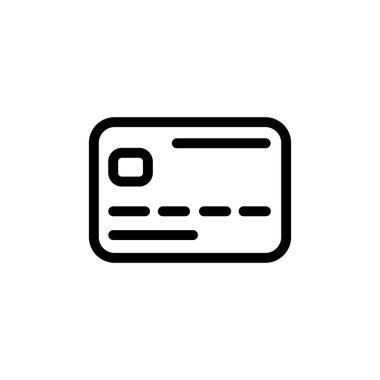 kredi kartı siyah beyaz vektör simgesi