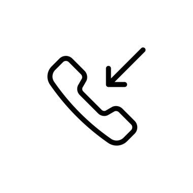 telefonun siyah beyaz vektör simgesi