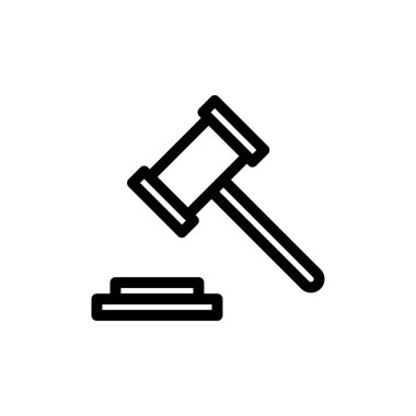 çekiç siyah ve beyaz vektör simgesi