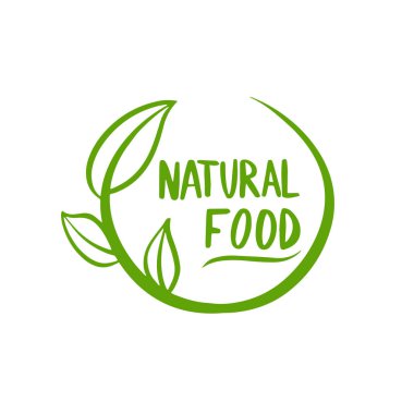 Vegan organik, doğal, Bio ve Eko vektör illüstrasyon 