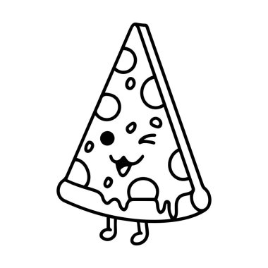 Pizza diliminin vektör çizimi