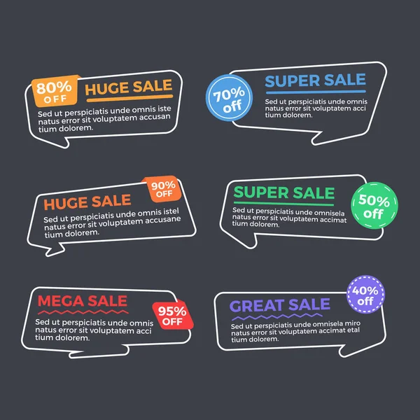 Sale Discount Banner Discount Offer Price Tag Special Offer Sale — Stock Vector