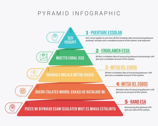 Modern Stil Soyut Infographic Illüstrasyon Düzeni Ile Metin Açıklaması Altında — Stok Vektör