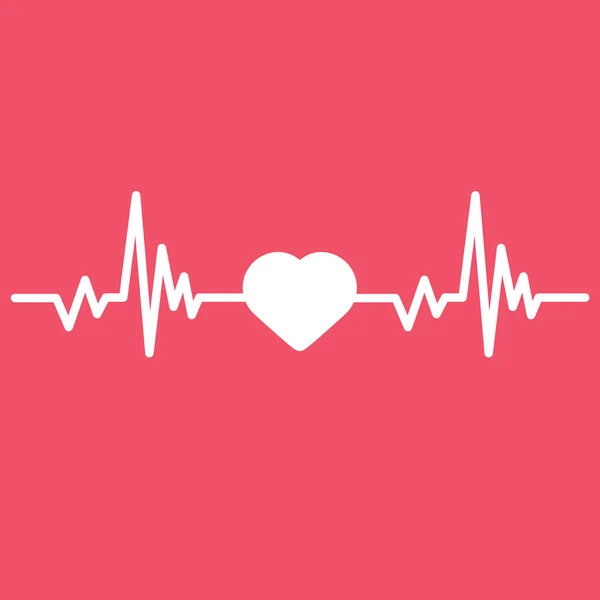 Szívverés Vonal Cardio Minimális Stílus Ikon Szimbólum — Stock Vector