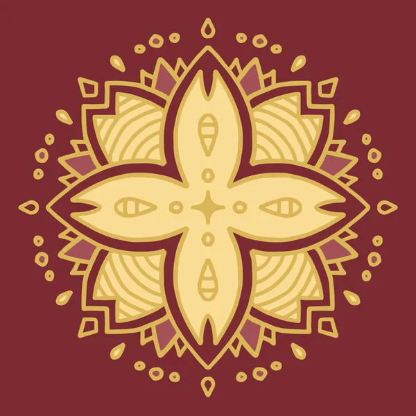 Blumen Mandala Vintage Dekorative Elemente Orientalisches Muster Vektorillustration Islam Arabisch — Stockvektor