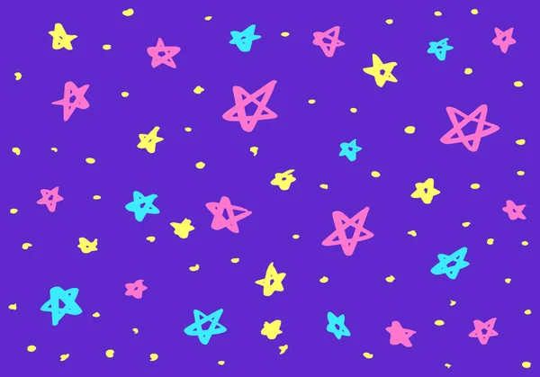 Modern Geometric Star Pattern Vector Star Pattern Background Drawn Hand — Stock Vector