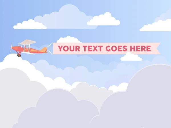 Airplane Message Vector Design Background — Stock Vector