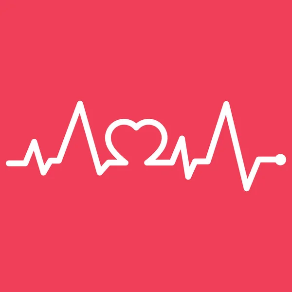 Símbolo Icono Estilo Mínimo Cardiovascular Línea Latidos Del Corazón — Vector de stock