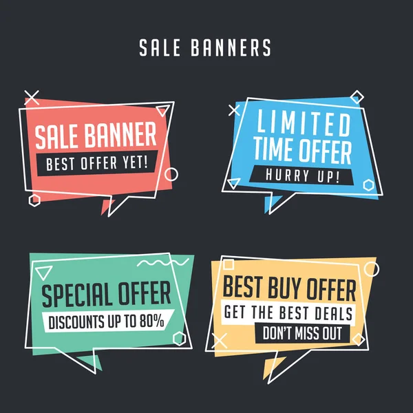Sale Discount Banner Discount Offer Price Tag Special Offer Sale — Stock Vector