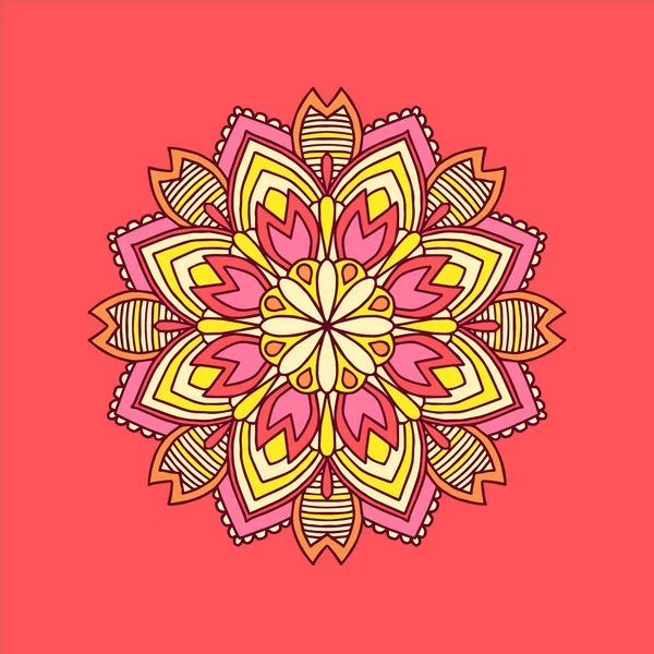 Flower Mandala Vintage Decorative Elements Oriental Pattern Vector Illustration Islam — Stock Vector