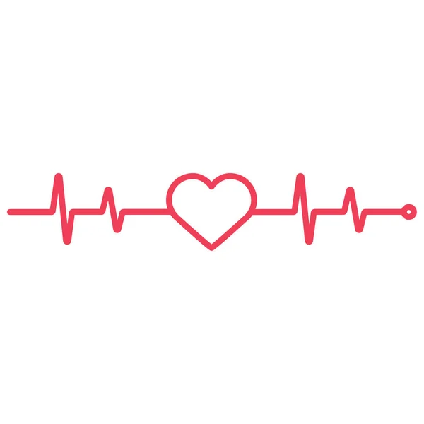 Heartbeat Лінія Серця Кардіо — стоковий вектор