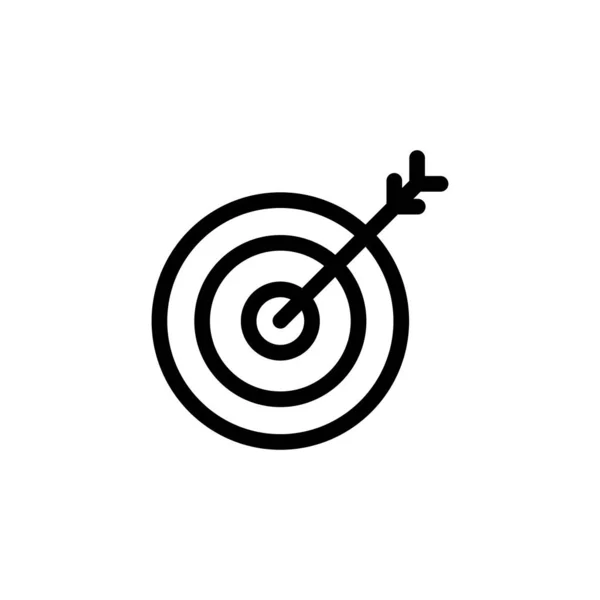 Black White Vector Icon Aim — Stock Vector