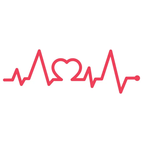Γραμμή Παλμών Καρδιάς Καρδιο — Διανυσματικό Αρχείο