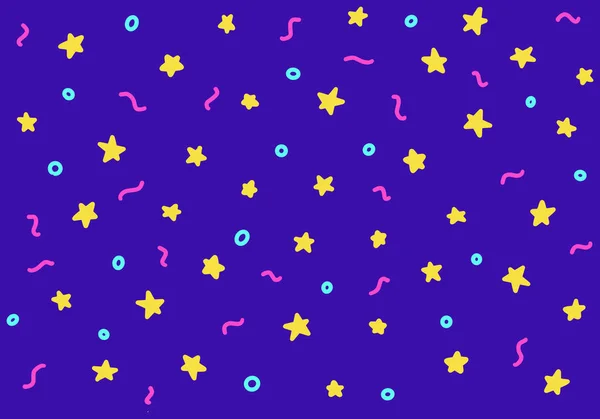 Patrón Estrellas Geométricas Modernas Vector Star Pattern Fondo Dibujado Mano — Vector de stock