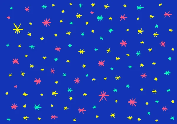 Patrón Estrellas Geométricas Modernas Vector Star Pattern Fondo Dibujado Mano — Vector de stock