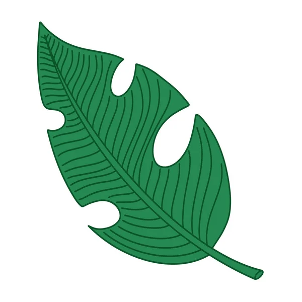 Icona Leaf Line Illustrazione Vettoriale — Vettoriale Stock