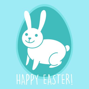 Mutlu Paskalya tebrik kartı vactor illüstrasyon 