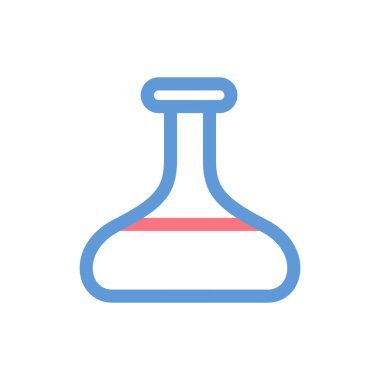 Minimum tarzda Flask araştırma basit çizgi simgesi 