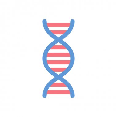 Minimal tarzda DNA genetik basit çizgi simgesi
