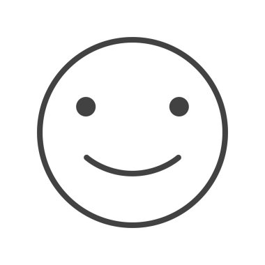 Emoji Simge Yüz İfadesi İllüstrasyon. Minimal Tarzda Modern Vektör Tasarımı - Eps