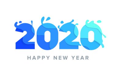 Mutlu Yıllar 2019 Yılbaşı için Kutlama tebrik kartı illüstrasyon - Vektör Eps
