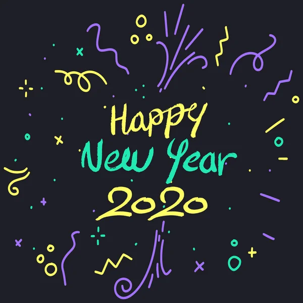 Feliz Ano Novo 2019 Celebração Cartão Ilustração Para Véspera Ano —  Vetores de Stock